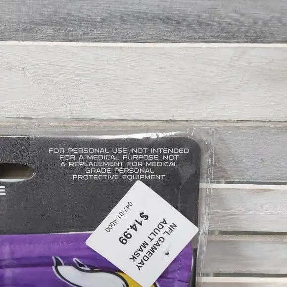 NFL Minnesota Vikings Adjustable Mask | FOCO | Adult - Picture 4 of 6